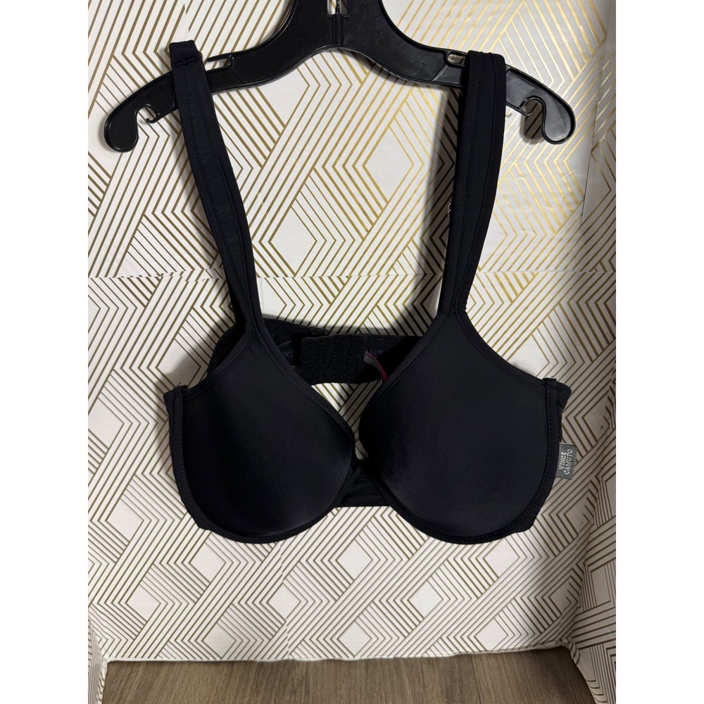 Vince Camuto Black Underwire Bra Adjustable Straps Size 38C
